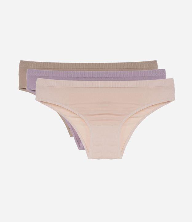 Kit 03 Calcinhas Biquíni Seamless com Lateral Média Trifil - 1