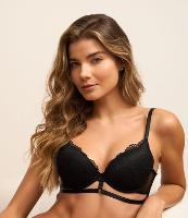 Sutiã Base com Bojo Oco em Renda Floral com Alça Regulável - 1