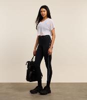 Calça Legging Esportiva em Microfibra com Detalhes Contrastantes - 2