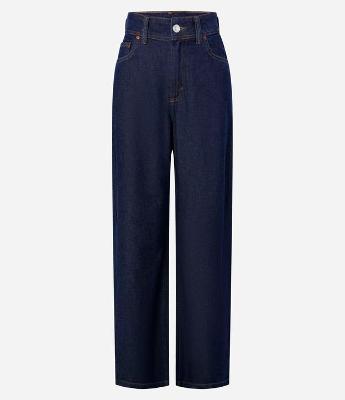 Calça Baggy em Jeans com Cintura Alta