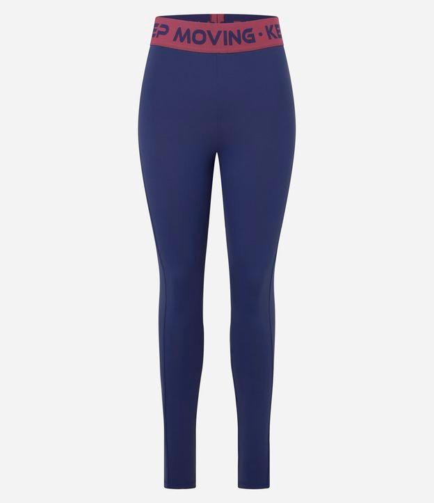 Calça Legging Esportiva em Microfibra com Cós Elástico Keep Mooving - 1