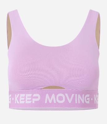 Top Esportivo em Microfibra com Bojo Removível e Elástico Keep Moving