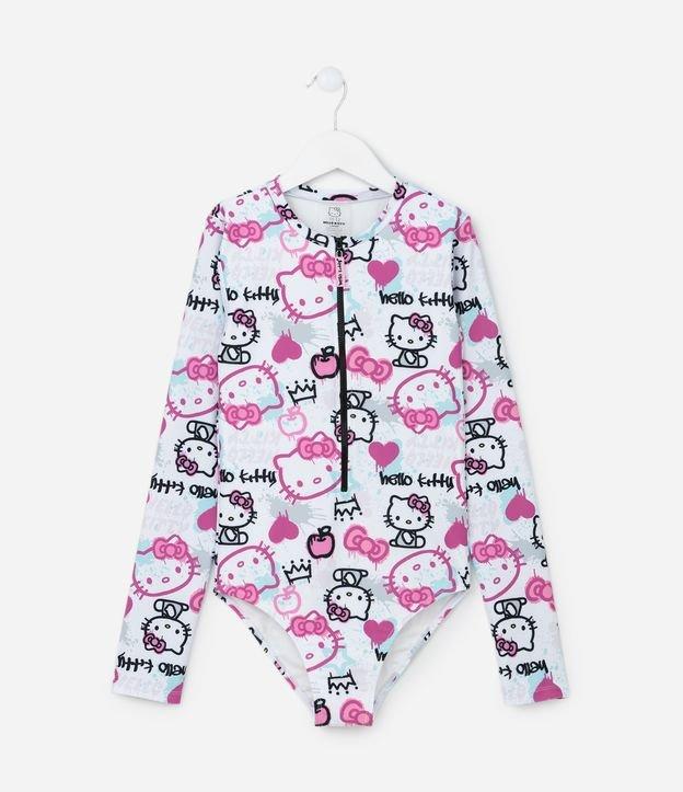 Maiô Infantil com Proteção UV e Estampa Hello Kitty - Tam 5 a 14 Anos - 1
