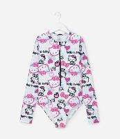 Maiô Infantil com Proteção UV e Estampa Hello Kitty - Tam 5 a 14 Anos - 1