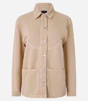 Camisa Overshirt em Sarja com Algodão Agroecológico e Pespontos Contrastantes - 1