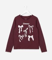 Camiseta Infantil com Estampa Laços - Tam 5 a 14 Anos - 1