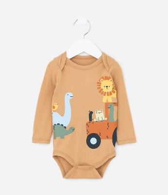 Body Infantil com Estampa Bichinhos - Tam 0 a 18 meses