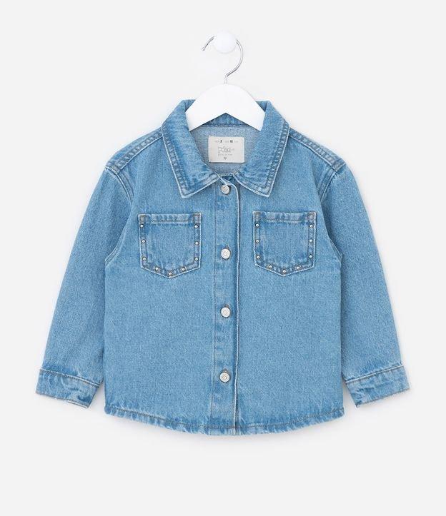 Jaqueta Infantil em Jeans com Tachinhas Aplicadas - Tam 1 a 6 Anos - 1