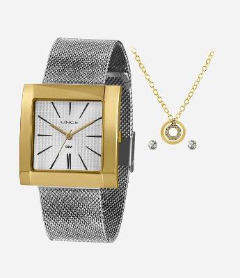 Kit Relógio Analógico Feminino Lince 