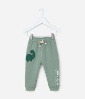 Calça Infantil em Moletom com Estampa Dino - Tam  0 a 18 meses - 1