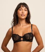 Sutiã sem Bojo com Aro em Tule com Bordado Diferenciado - 1