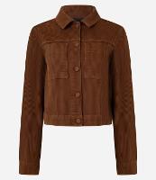 Jaqueta Regular em Sarja Cotelê com Bolsos Frontais - 1