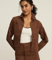 Jaqueta Regular em Sarja Cotelê com Bolsos Frontais - 3