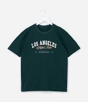Camiseta Infantil em Piquet com Lettering Los Angeles - Tam 5 a 14 Anos - 1