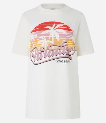 Camiseta T-shirt em Algodão com Estampa Paradise