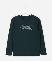 Camiseta Infantil com Lettering Paradox em Relevo - Tam 5 a 14 Anos - 1