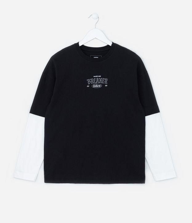 Camiseta Infantil com Estampa Lettering Frente e Costas - Tam 5 a 14 Anos - 1