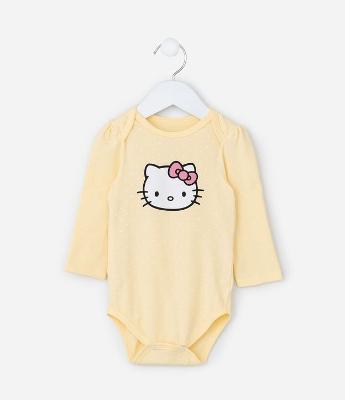 Body Infantil com Estampa Hello Kitty - Tam 0 a 18 meses