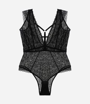 Body Lingerie em Renda e Laise Curve e Plus Size