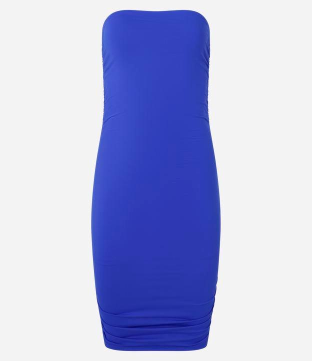 Vestido Curto em Poliamida Tomara que Caia com Drapeado Lateral - 1