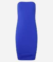 Vestido Curto em Poliamida Tomara que Caia com Drapeado Lateral - 1