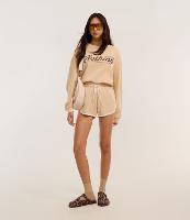 Short Curto em Moletom com Forro Fleece e Estampa Nothing - 2