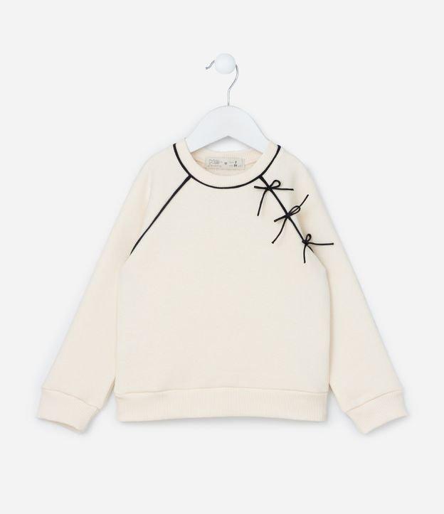 Casaco Infantil com Lacinhos e Viés Contrastantes - Tam 1 a 6 Anos - 1