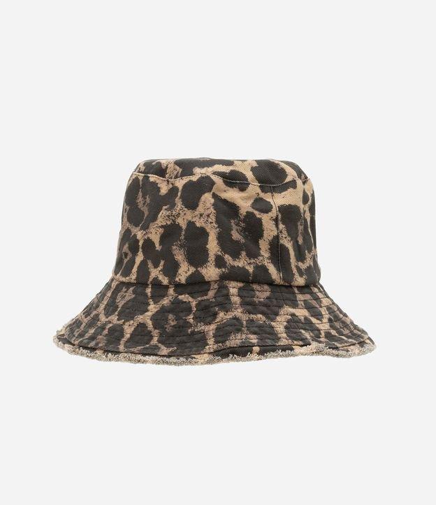 Chapéu Bucket em Sarja Animal Print Onça - 1