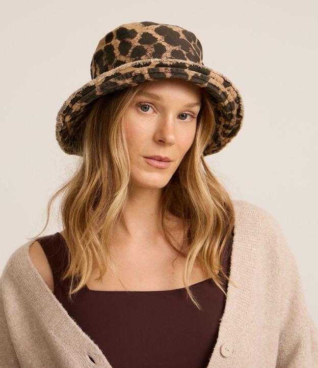 Chapéu Bucket em Sarja Animal Print Onça - 2