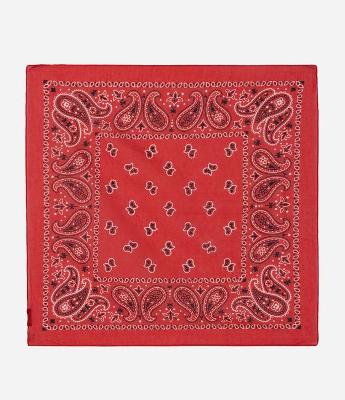 Lenço Quadrado em Flanela com Estampa Paisley