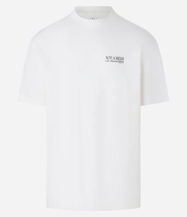 Camiseta T-shirt Relaxed em Algodão com Estampa Lettering - 1