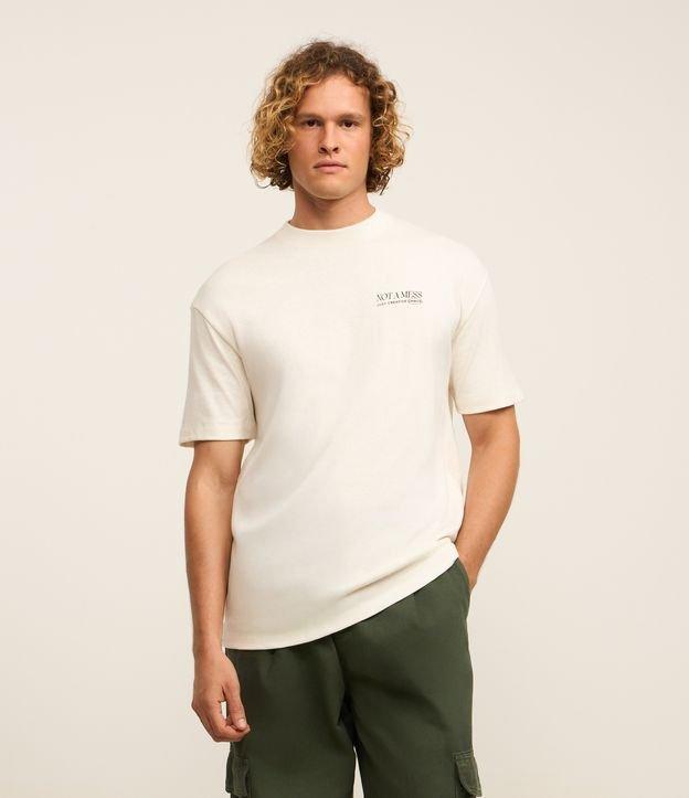 Camiseta T-shirt Relaxed em Algodão com Estampa Lettering - 2