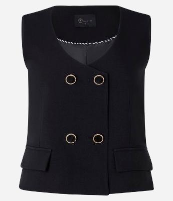 Colete Alfaiatado com Botões no Transpasse e Lapelas
