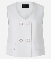 Colete Alfaiatado com Botões no Transpasse e Lapelas - 1