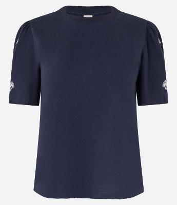 Blusa em Algodão com Manga Bufante Detalhada