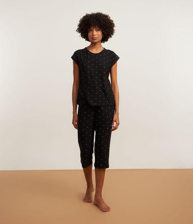 Pijama Capri em Peach Touch Estampado Poá - 2