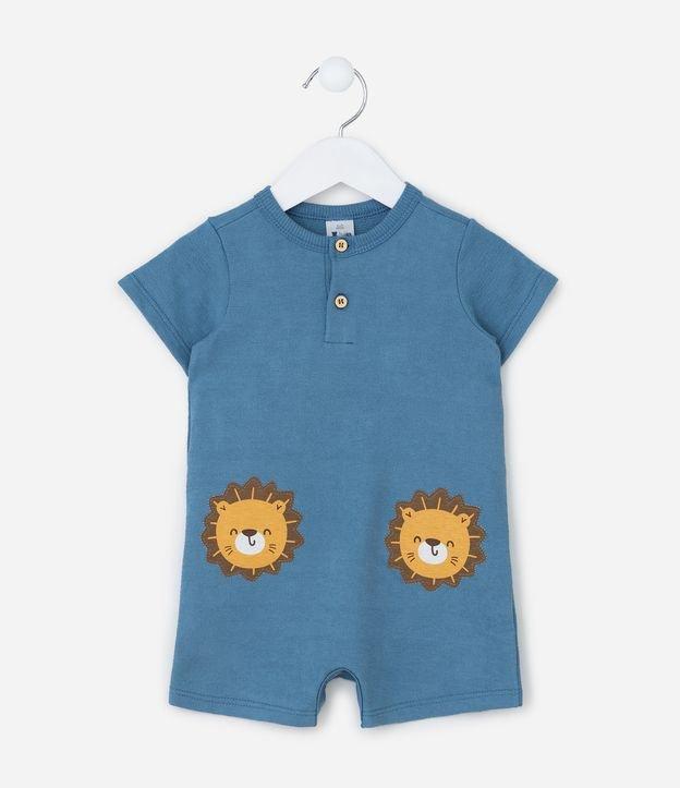 Macaquinho Infantil com Estampa Leãozinho - Tam 0 a 18 meses - 1