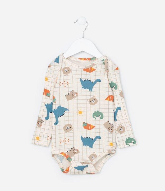 Body Infantil com Estampa Bichinhos e Dinos - Tam 0 a 18 meses - 1