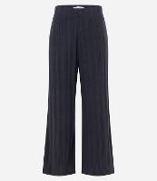 Calça Reta Canelada Felpada e Quentinha com Listras - 1