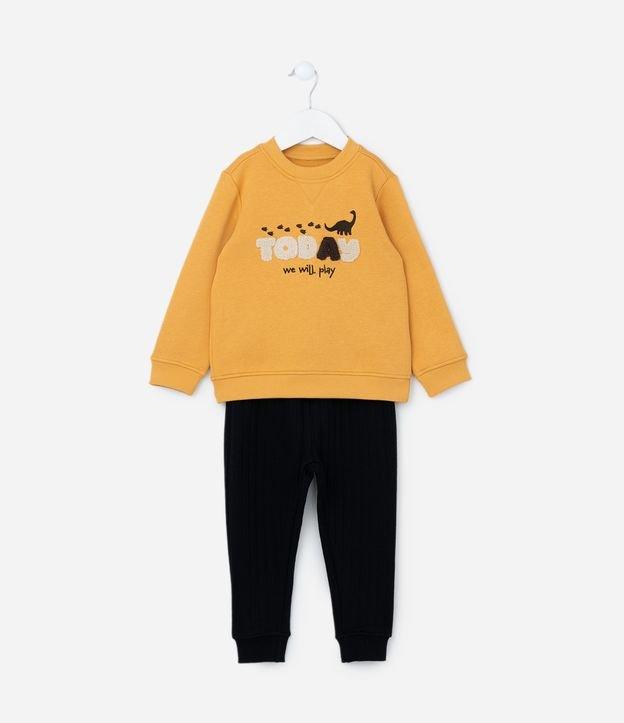 Conjunto Infantil com Bordado em Chenille de Dinos - Tam 1 a 6 Anos - 1