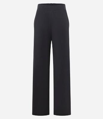 Calça Reta em Moletom com Bolso