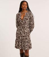 Vestido Curto Texturizado com Estampa Paisley - 2