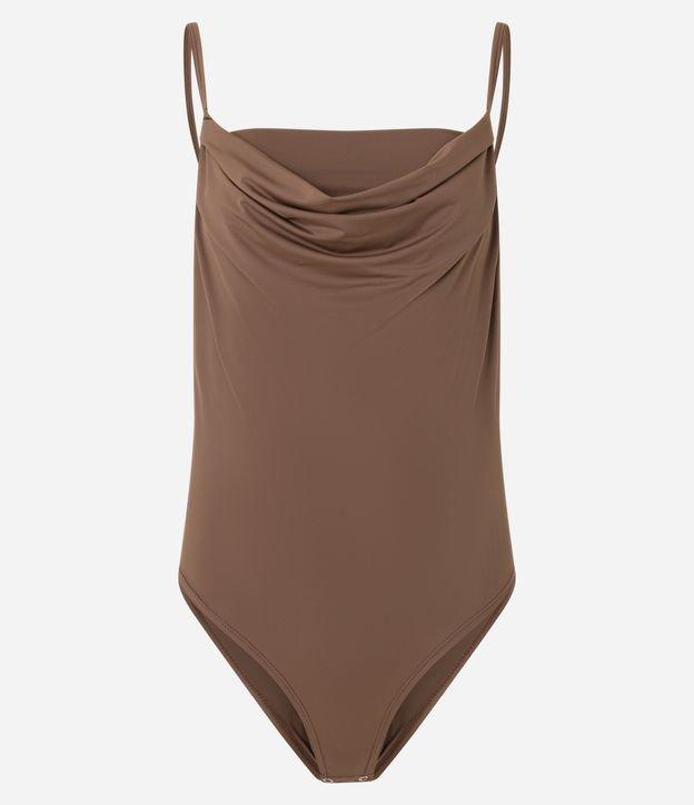 Body em Microfibra com Decote Degage - 1