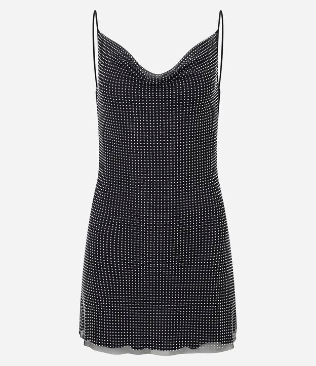 Vestido Evasê em Tule com Decote Degagê - 1