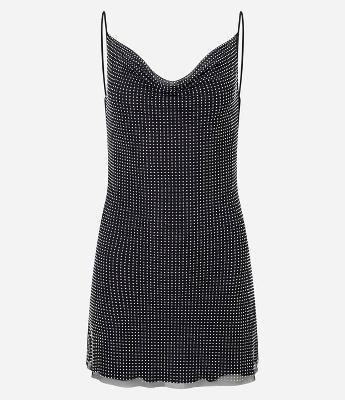 Vestido Evasê em Tule com Decote Degagê