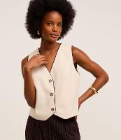 Colete em Viscose e Linho com Vieses Contrastantes - 2