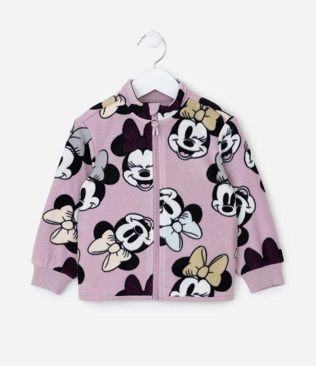Jaqueta Infantil em Fleece com Estampa da Minnie - Tam 2 a 10 Anos - 1