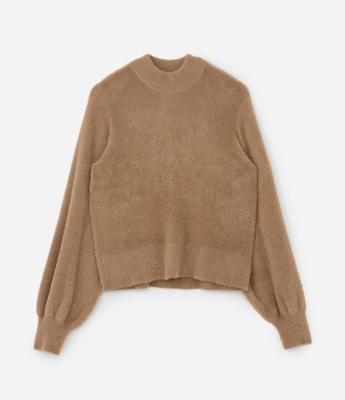 Suéter em Tricô com Pelinhos e Gola Alta Curve & Plus Size