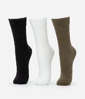 Kit 03 Meias Esportivas Cano Alto em Algodão Canelado - 1