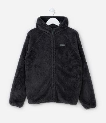 Casaco Infantil em Sherpa com Capuz - Tam 5 a 14 Anos